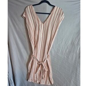 Splendid Collection Women's V Neck Striped‎ Dress Casual Summer Small